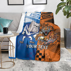 Custom Bulldogs and Tigers Blanket Rugby Mascot With Sporty Style