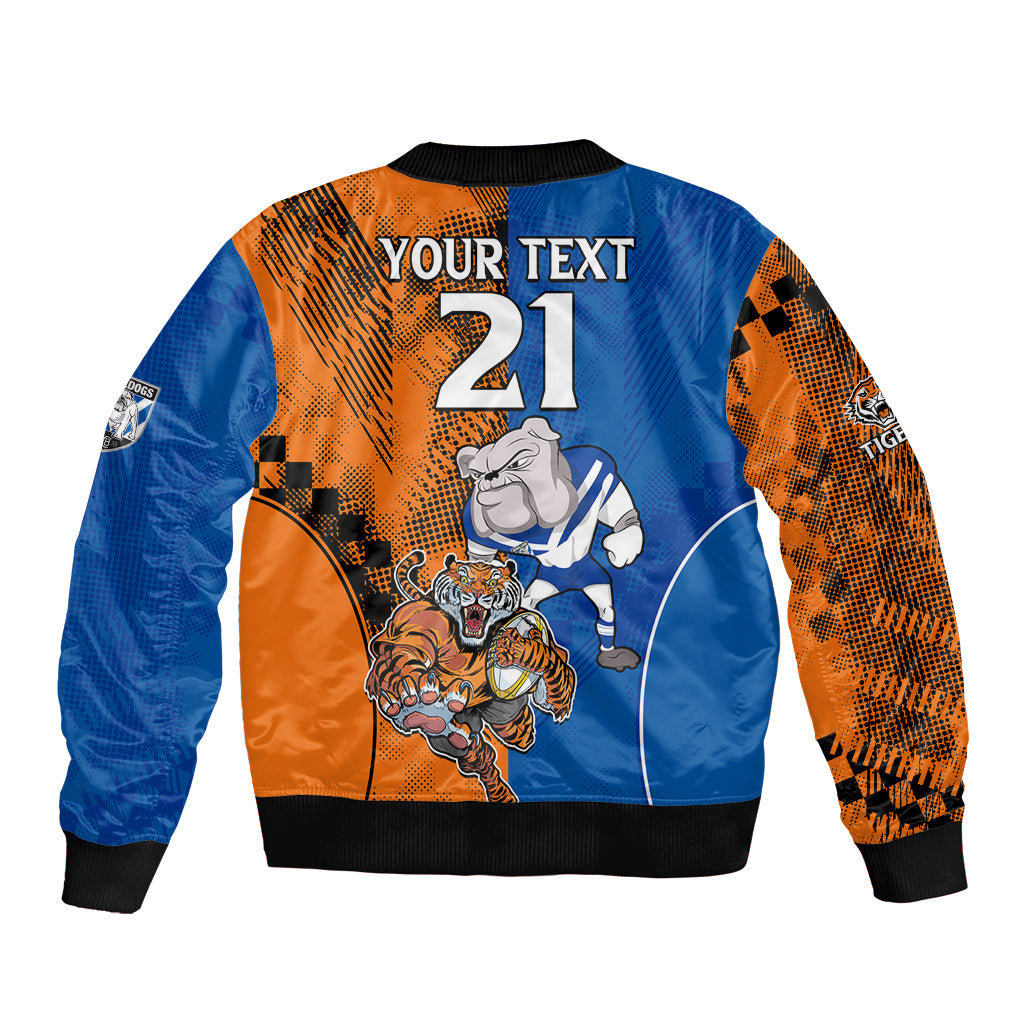 Custom Bulldogs and Tigers Bomber Jacket Rugby Mascot With Sporty Style