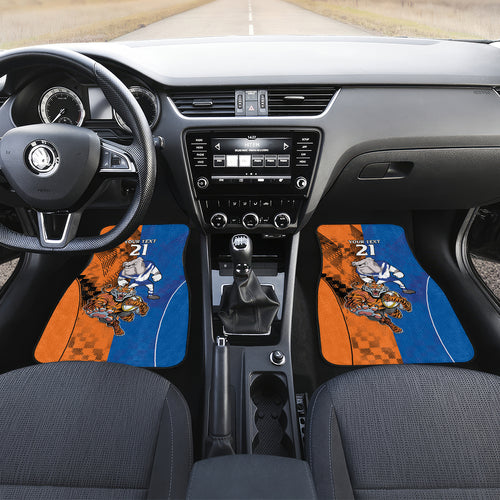 Custom Bulldogs and Tigers Car Mats Rugby Mascot With Sporty Style