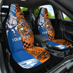 Custom Bulldogs and Tigers Car Seat Cover Rugby Mascot With Sporty Style