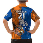 Custom Bulldogs and Tigers Family Matching Mermaid Dress and Hawaiian Shirt Rugby Mascot With Sporty Style