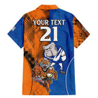 Custom Bulldogs and Tigers Family Matching Mermaid Dress and Hawaiian Shirt Rugby Mascot With Sporty Style