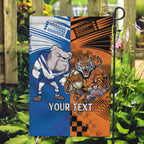 Custom Bulldogs and Tigers Garden Flag Rugby Mascot With Sporty Style