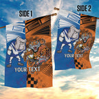 Custom Bulldogs and Tigers Garden Flag Rugby Mascot With Sporty Style