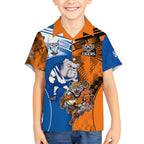 Custom Bulldogs and Tigers Hawaiian Shirt Rugby Mascot With Sporty Style