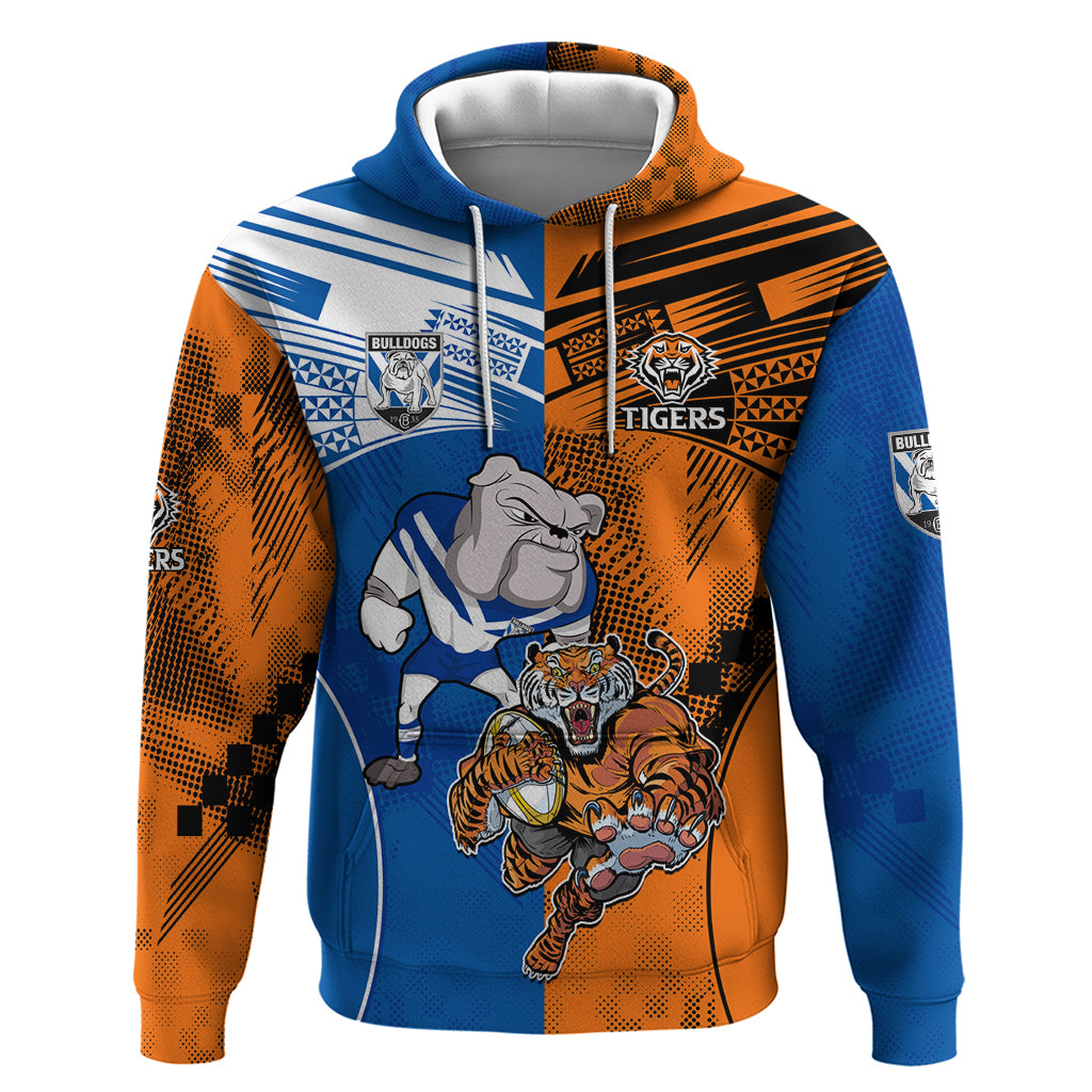 Custom Bulldogs and Tigers Hoodie Rugby Mascot With Sporty Style