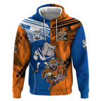 Custom Bulldogs and Tigers Hoodie Rugby Mascot With Sporty Style