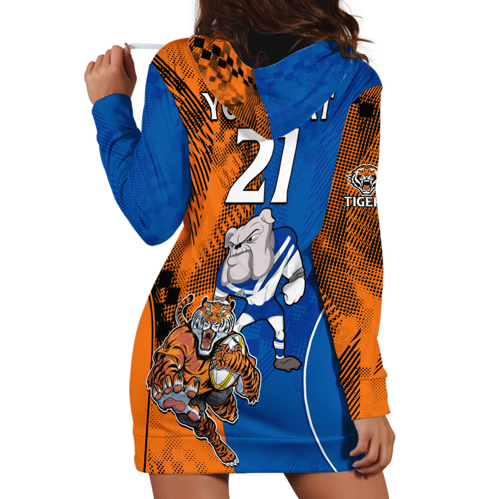 Custom Bulldogs and Tigers Hoodie Dress Rugby Mascot With Sporty Style