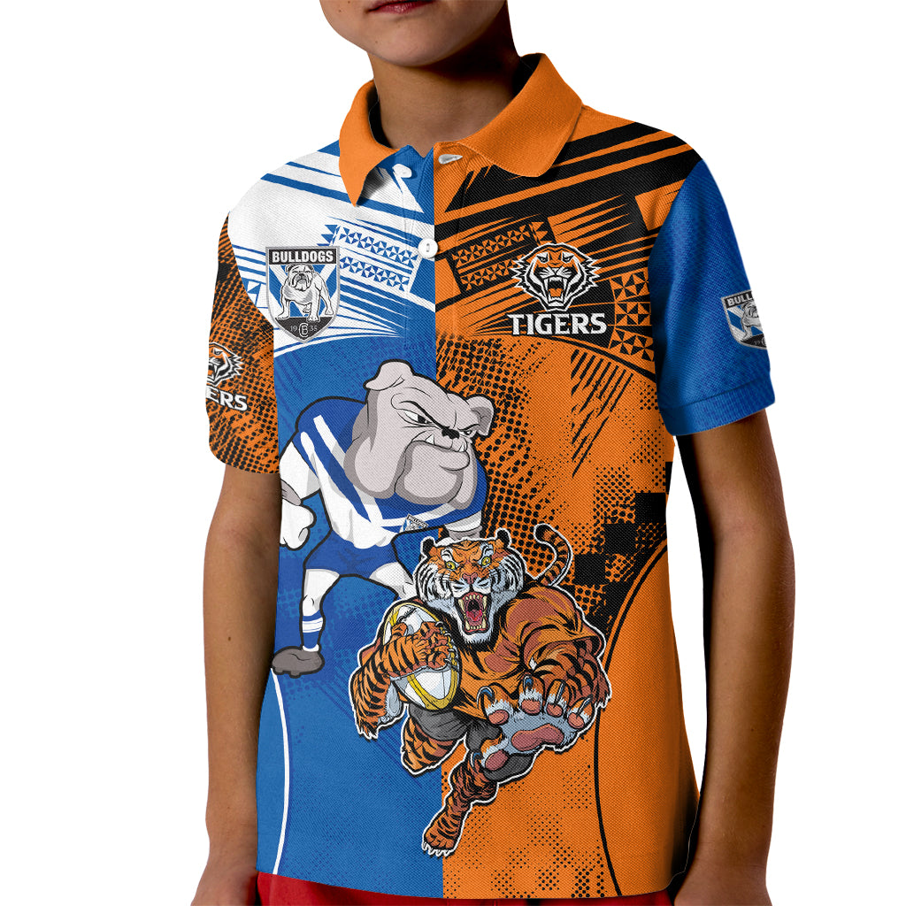 Custom Bulldogs and Tigers Kid Polo Shirt Rugby Mascot With Sporty Style
