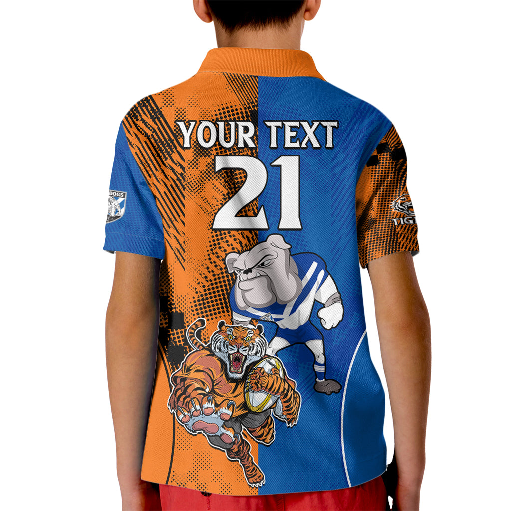 Custom Bulldogs and Tigers Kid Polo Shirt Rugby Mascot With Sporty Style