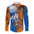 Custom Bulldogs and Tigers Long Sleeve Button Shirt Rugby Mascot With Sporty Style