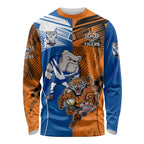 Custom Bulldogs and Tigers Long Sleeve Shirt Rugby Mascot With Sporty Style