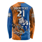 Custom Bulldogs and Tigers Long Sleeve Shirt Rugby Mascot With Sporty Style
