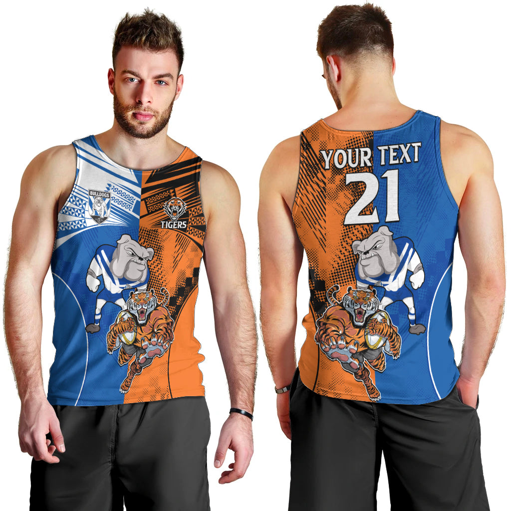 Custom Bulldogs and Tigers Men Tank Top Rugby Mascot With Sporty Style
