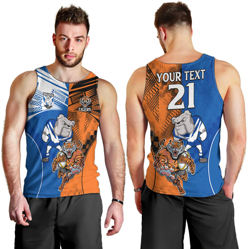 Custom Bulldogs and Tigers Men Tank Top Rugby Mascot With Sporty Style