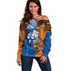 Custom Bulldogs and Tigers Off Shoulder Sweater Rugby Mascot With Sporty Style