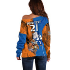 Custom Bulldogs and Tigers Off Shoulder Sweater Rugby Mascot With Sporty Style