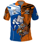 Custom Bulldogs and Tigers Polo Shirt Rugby Mascot With Sporty Style