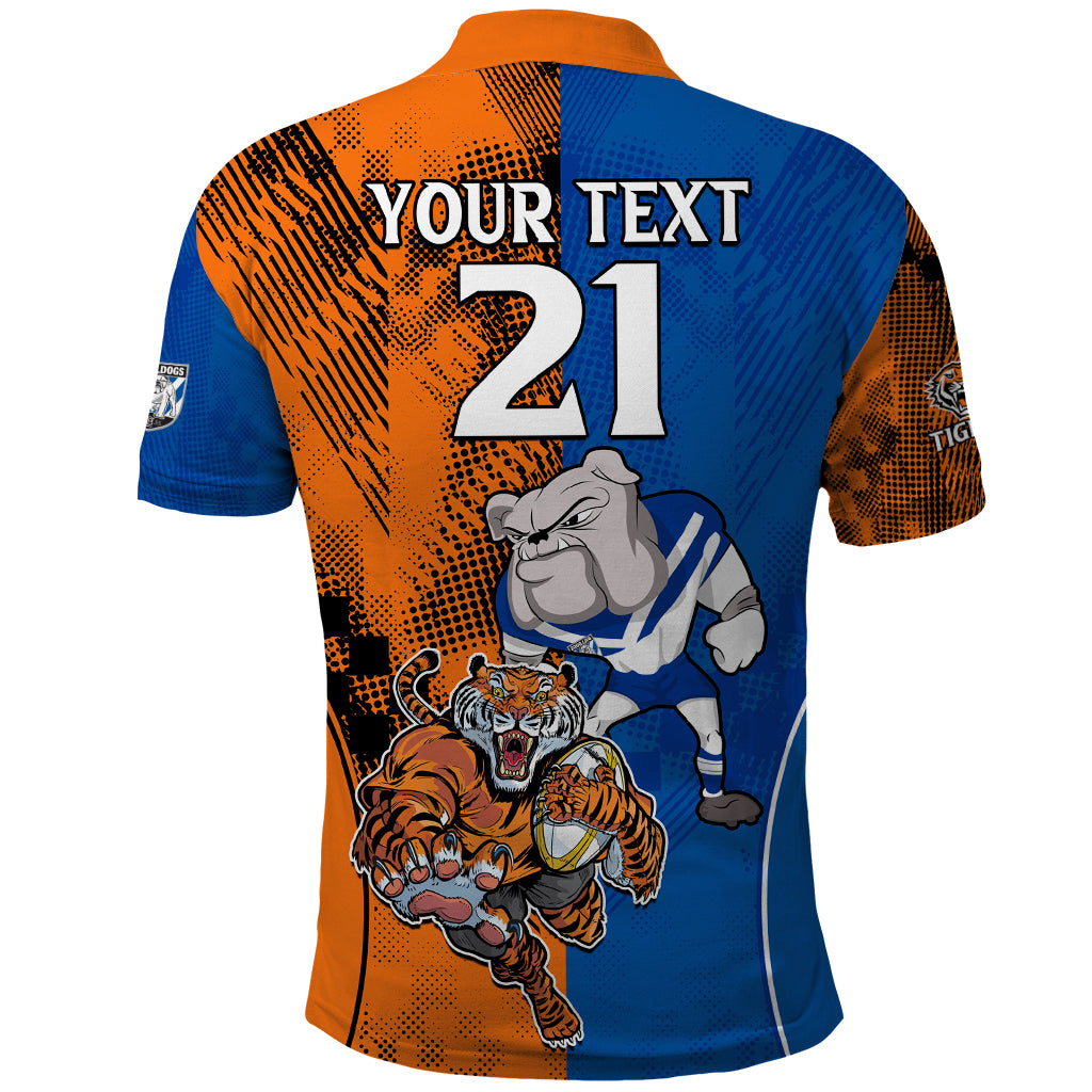 Custom Bulldogs and Tigers Polo Shirt Rugby Mascot With Sporty Style