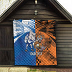 Custom Bulldogs and Tigers Quilt Rugby Mascot With Sporty Style