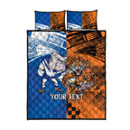 Custom Bulldogs and Tigers Quilt Bed Set Rugby Mascot With Sporty Style