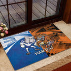 Custom Bulldogs and Tigers Rubber Doormat Rugby Mascot With Sporty Style