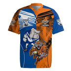 Custom Bulldogs and Tigers Rugby Jersey Rugby Mascot With Sporty Style