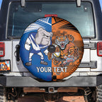 Custom Bulldogs and Tigers Spare Tire Cover Rugby Mascot With Sporty Style