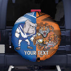 Custom Bulldogs and Tigers Spare Tire Cover Rugby Mascot With Sporty Style
