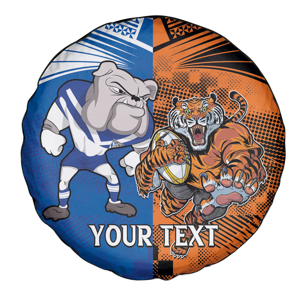 Custom Bulldogs and Tigers Spare Tire Cover Rugby Mascot With Sporty Style