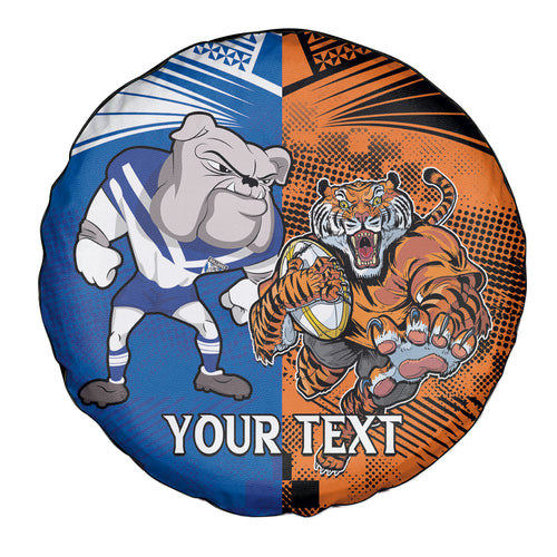 Custom Bulldogs and Tigers Spare Tire Cover Rugby Mascot With Sporty Style