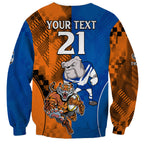 Custom Bulldogs and Tigers Sweatshirt Rugby Mascot With Sporty Style