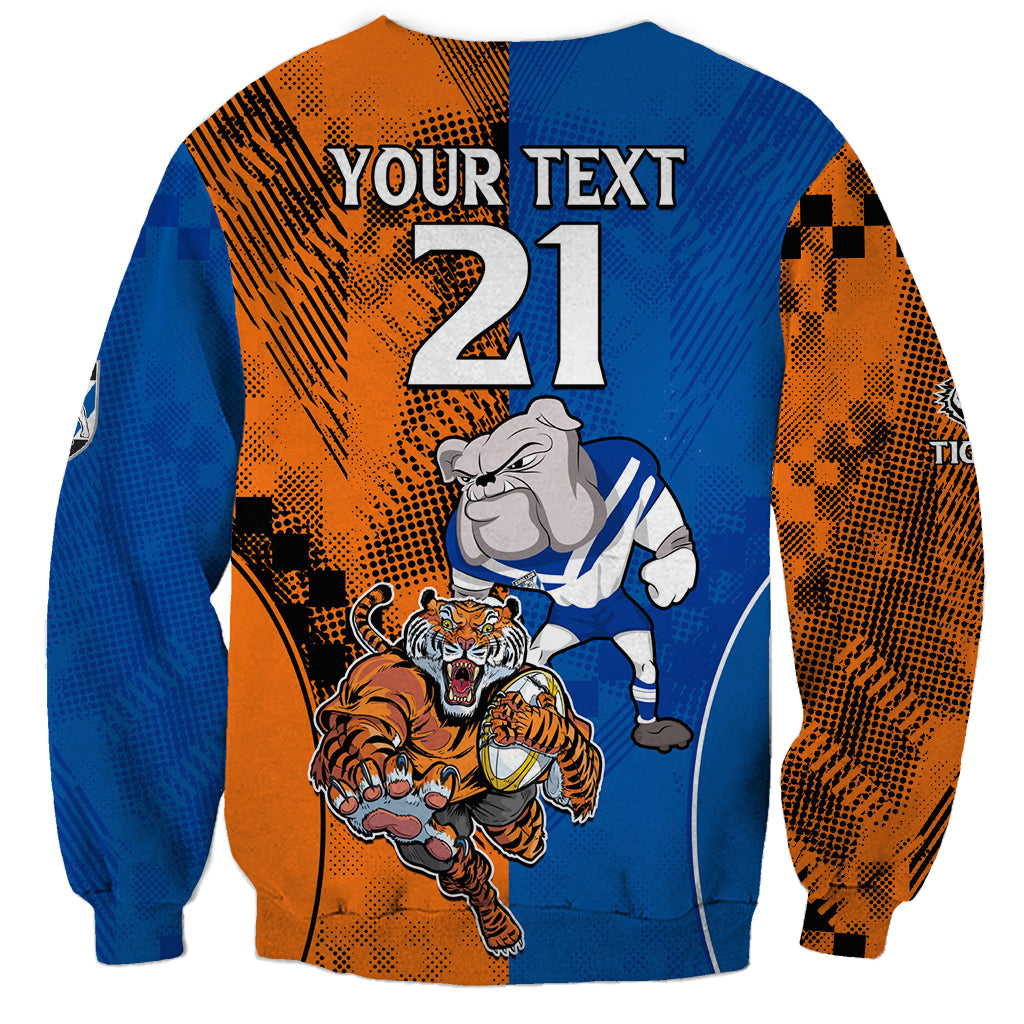 Custom Bulldogs and Tigers Sweatshirt Rugby Mascot With Sporty Style