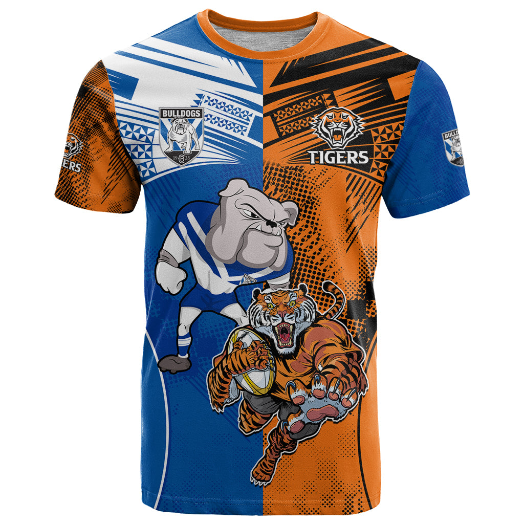 Custom Bulldogs and Tigers T Shirt Rugby Mascot With Sporty Style