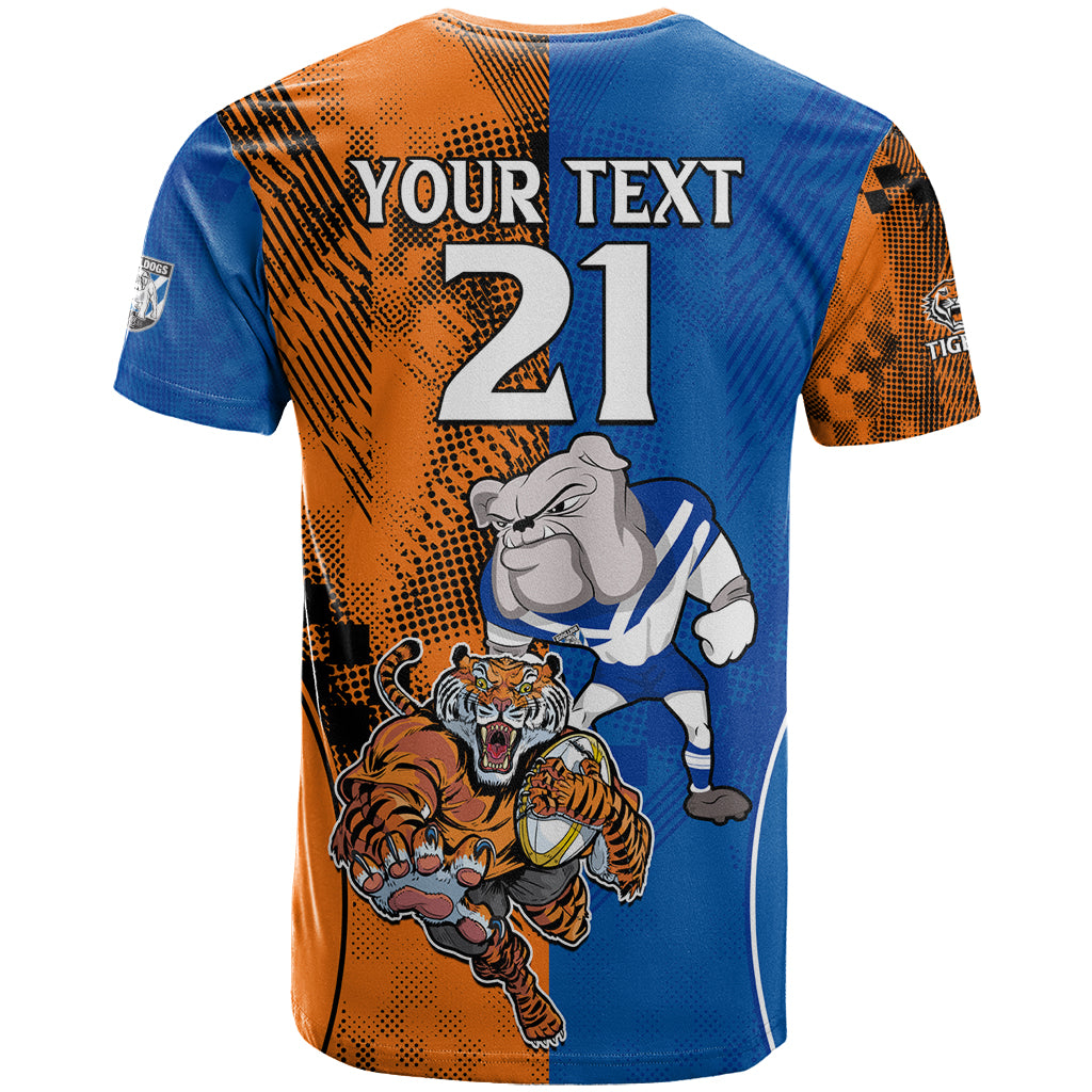 Custom Bulldogs and Tigers T Shirt Rugby Mascot With Sporty Style