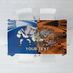 Custom Bulldogs and Tigers Tablecloth Rugby Mascot With Sporty Style