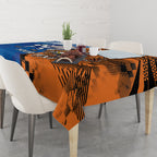 Custom Bulldogs and Tigers Tablecloth Rugby Mascot With Sporty Style