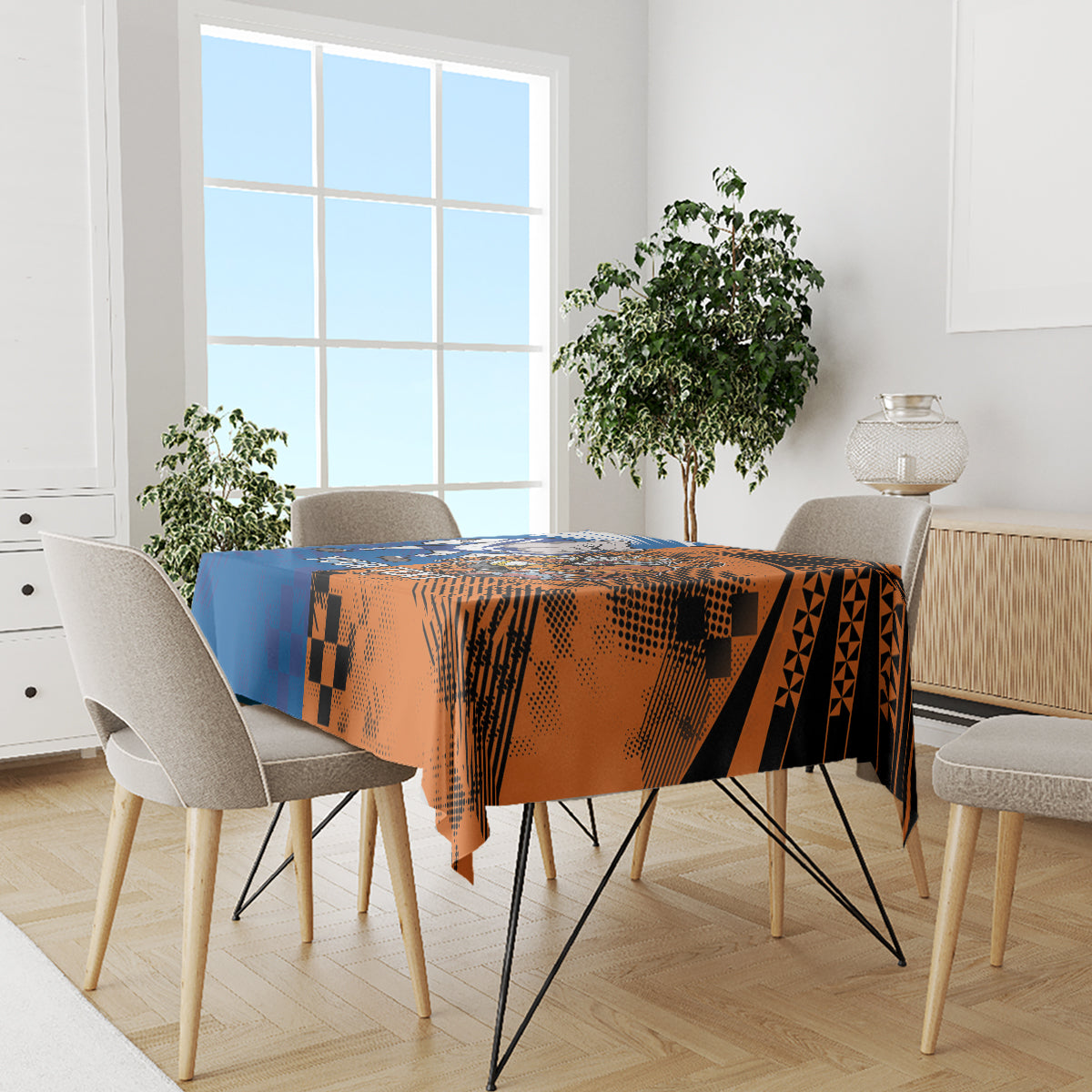Custom Bulldogs and Tigers Tablecloth Rugby Mascot With Sporty Style