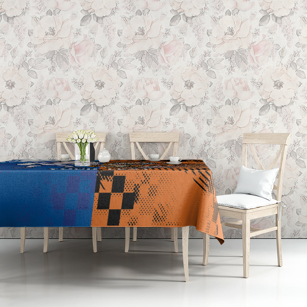 Custom Bulldogs and Tigers Tablecloth Rugby Mascot With Sporty Style