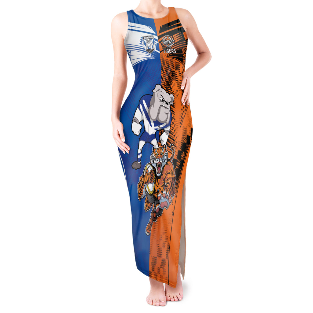 Custom Bulldogs and Tigers Tank Maxi Dress Rugby Mascot With Sporty Style