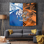 Custom Bulldogs and Tigers Tapestry Rugby Mascot With Sporty Style