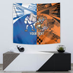Custom Bulldogs and Tigers Tapestry Rugby Mascot With Sporty Style