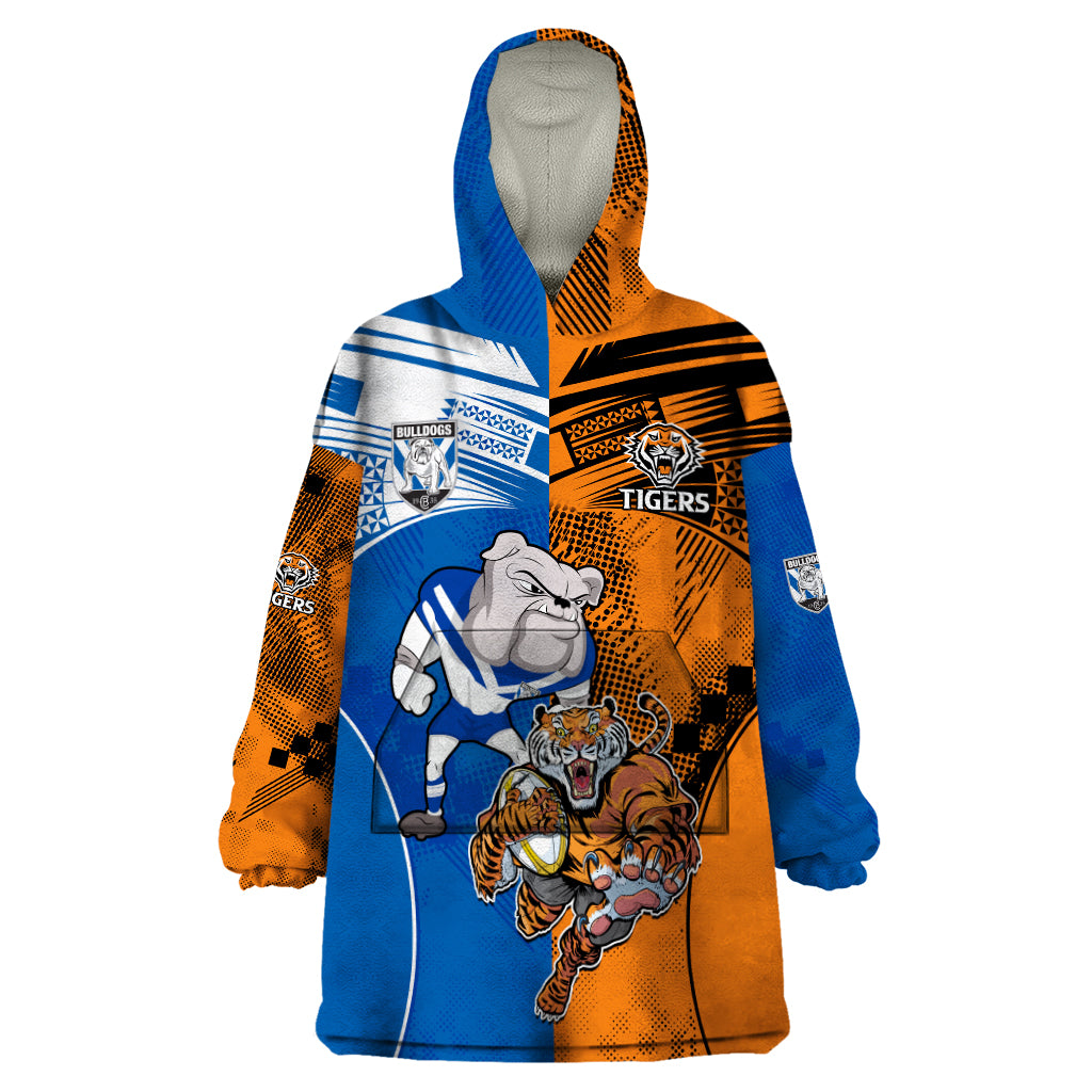 Custom Bulldogs and Tigers Wearable Blanket Hoodie Rugby Mascot With Sporty Style