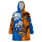 Custom Bulldogs and Tigers Wearable Blanket Hoodie Rugby Mascot With Sporty Style