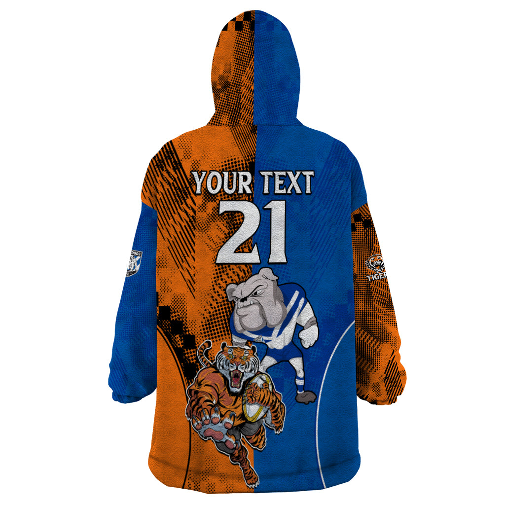 Custom Bulldogs and Tigers Wearable Blanket Hoodie Rugby Mascot With Sporty Style