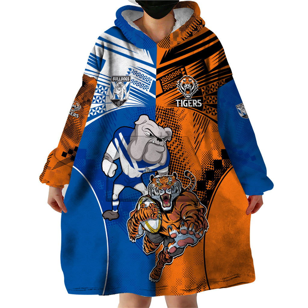 Custom Bulldogs and Tigers Wearable Blanket Hoodie Rugby Mascot With Sporty Style