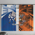 Custom Bulldogs and Tigers Window Curtain Rugby Mascot With Sporty Style