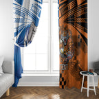 Custom Bulldogs and Tigers Window Curtain Rugby Mascot With Sporty Style