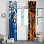 Custom Bulldogs and Tigers Window Curtain Rugby Mascot With Sporty Style