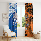 Custom Bulldogs and Tigers Window Curtain Rugby Mascot With Sporty Style